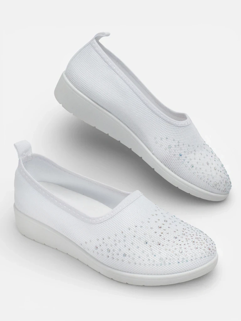 Dámske Slip-On Topánky s Kamienkami