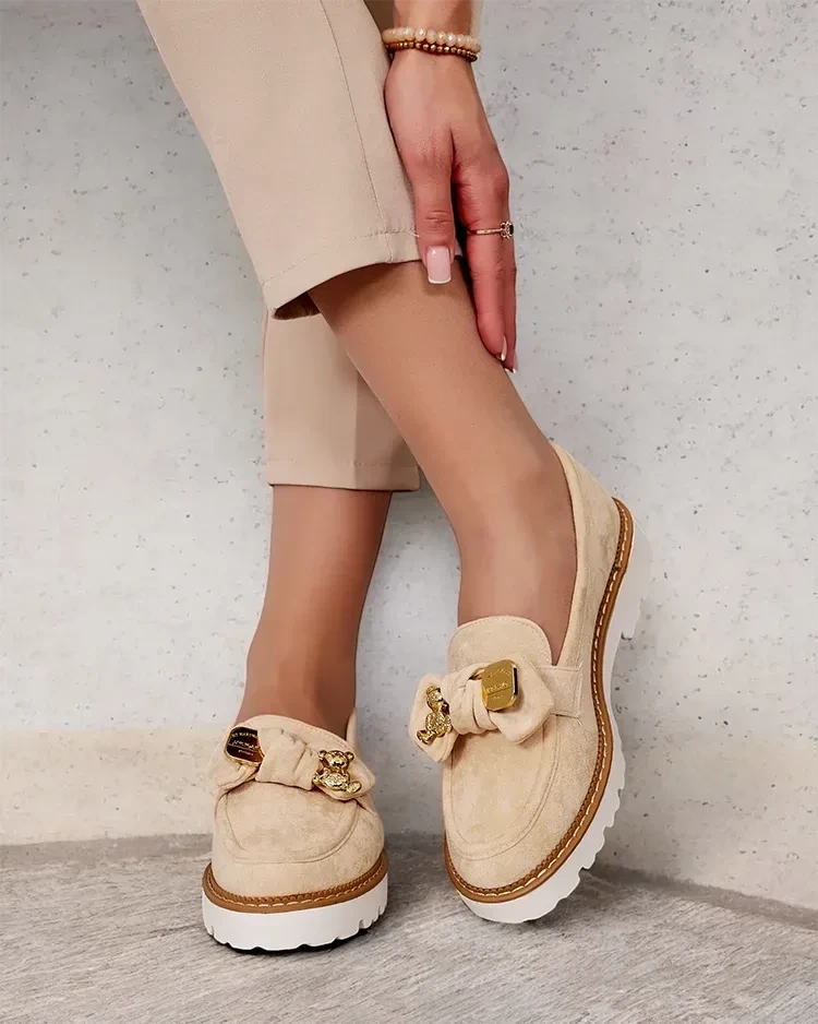 Resti Womens moccasins with bow Ezizer