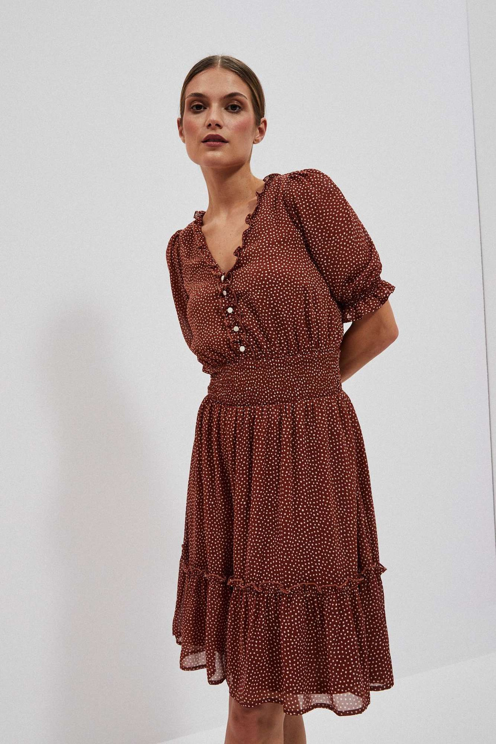 Marisse Women&#039;s Dress L-Su-4020 Brown