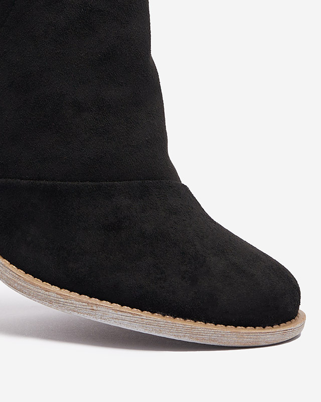 Resti Black women&#039;s insulated boots on a brown Karela post - Footwear