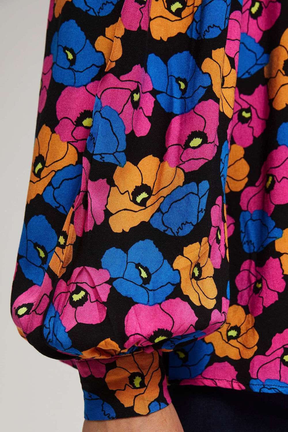 Marisse Black Floral Shirt