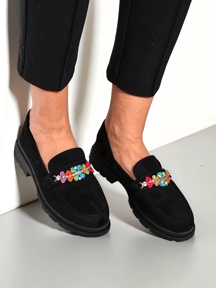 Resti Eco suede women&#039;s moccasins with beads Namisse