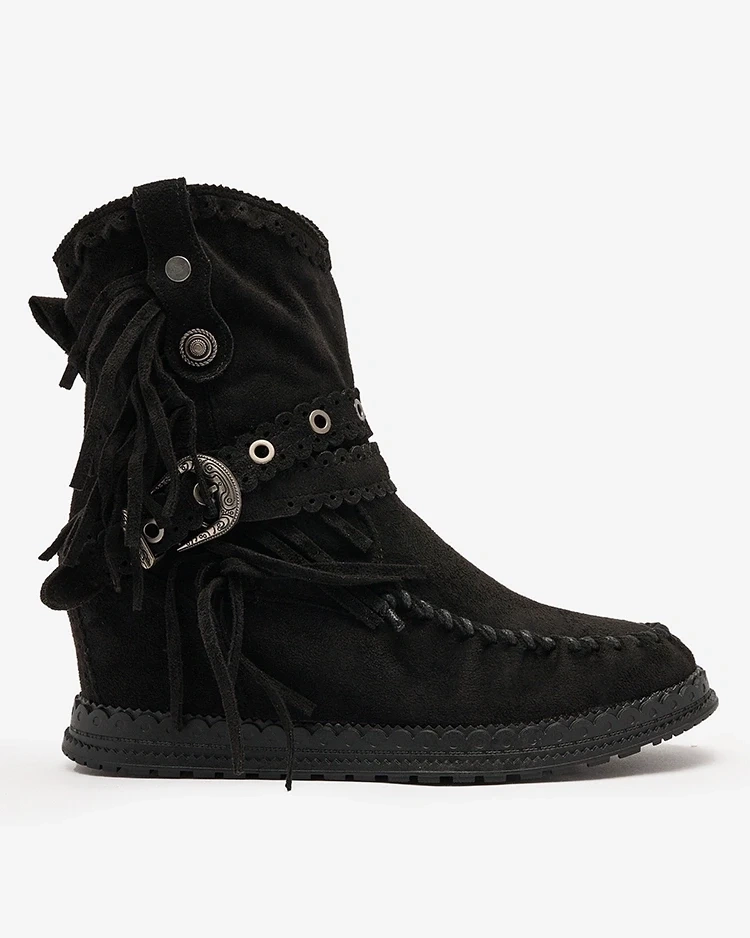 Resti Black women&#039;s boots with hidden anchor Dibisa