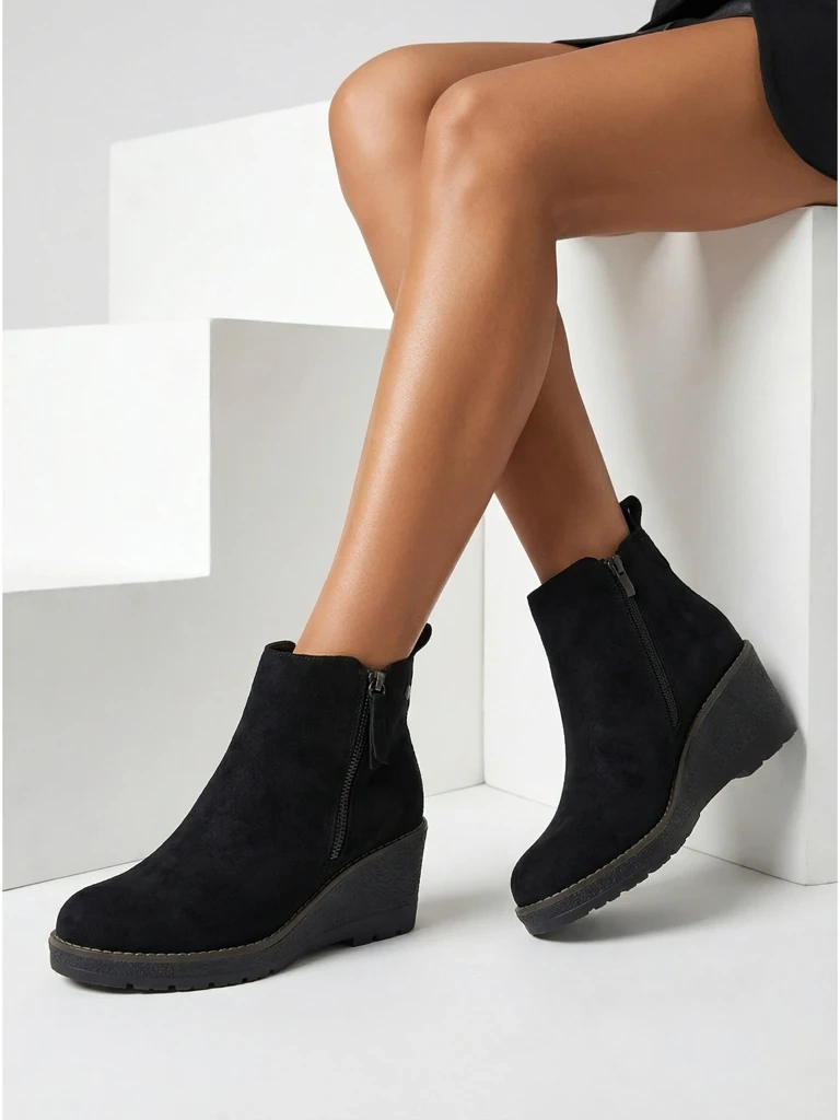 Дамски боти до глезена с токчета