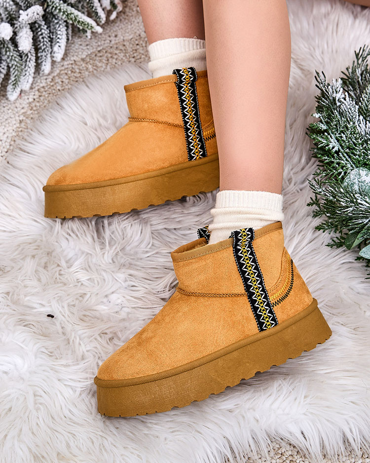Resti Women's short boots a'la snow boots with ornament Erititta