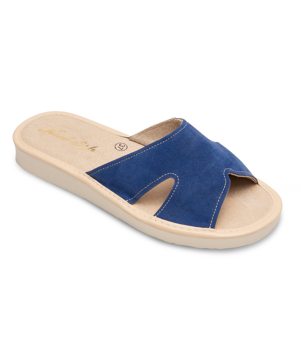 Dámske papuče Natural Style NS-118, modro-béžové