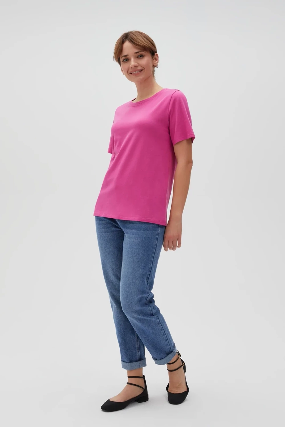 Marisse Women's T-Shirt L-Ts-4624 Fuchsia