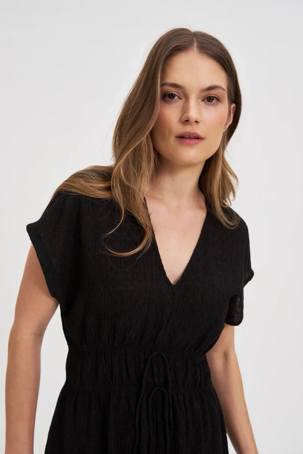 Marisse Black Midi Dress