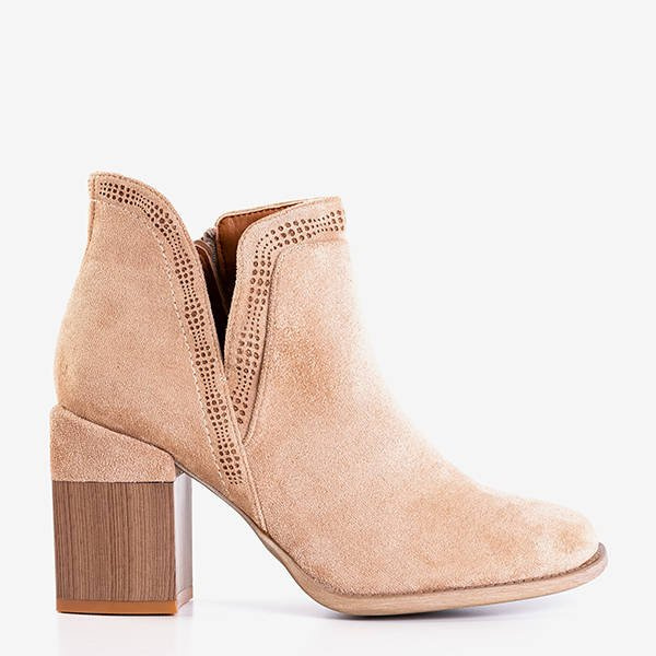 Resti Light brown boots with square heel Lemere - Shoes