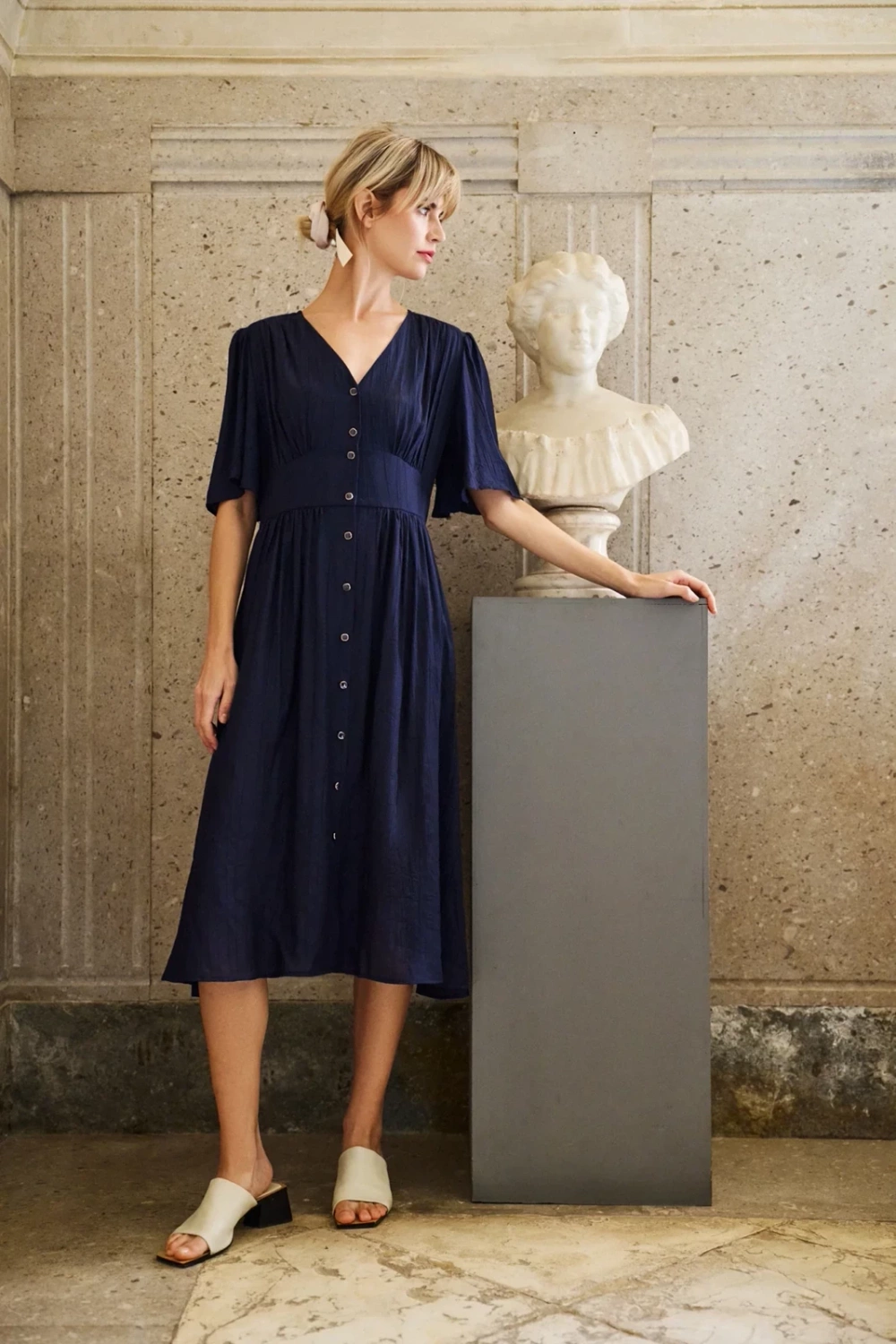 Marisse Women&#039;s Dress L-Su-4639 Navy