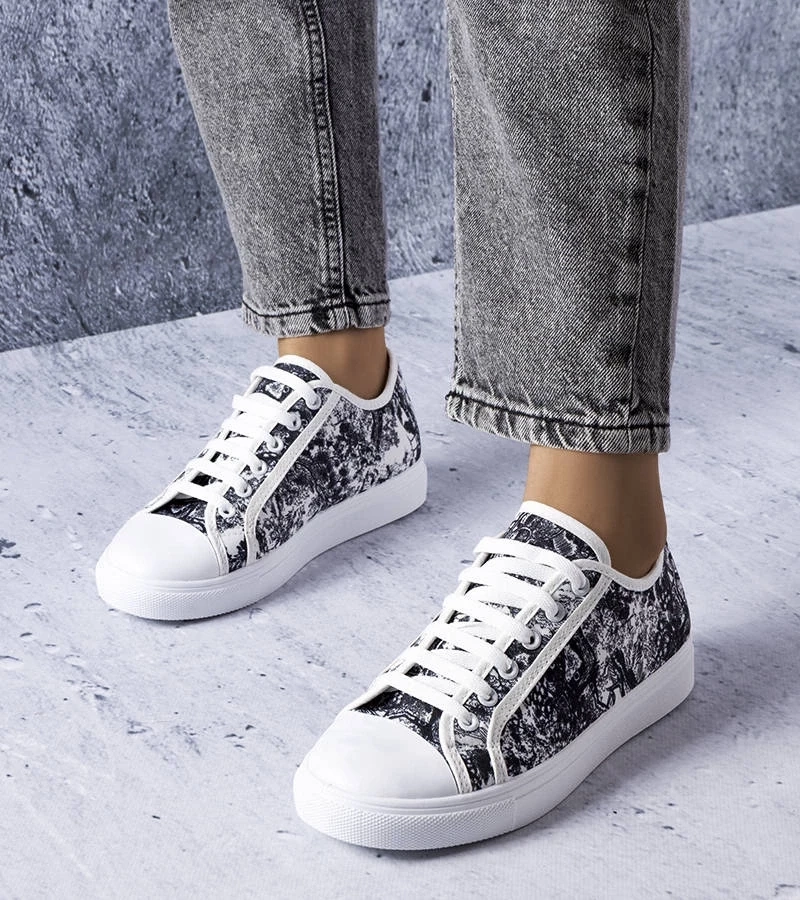 Gemre Pantofi de sport din material textil Aucoin, negri și albi