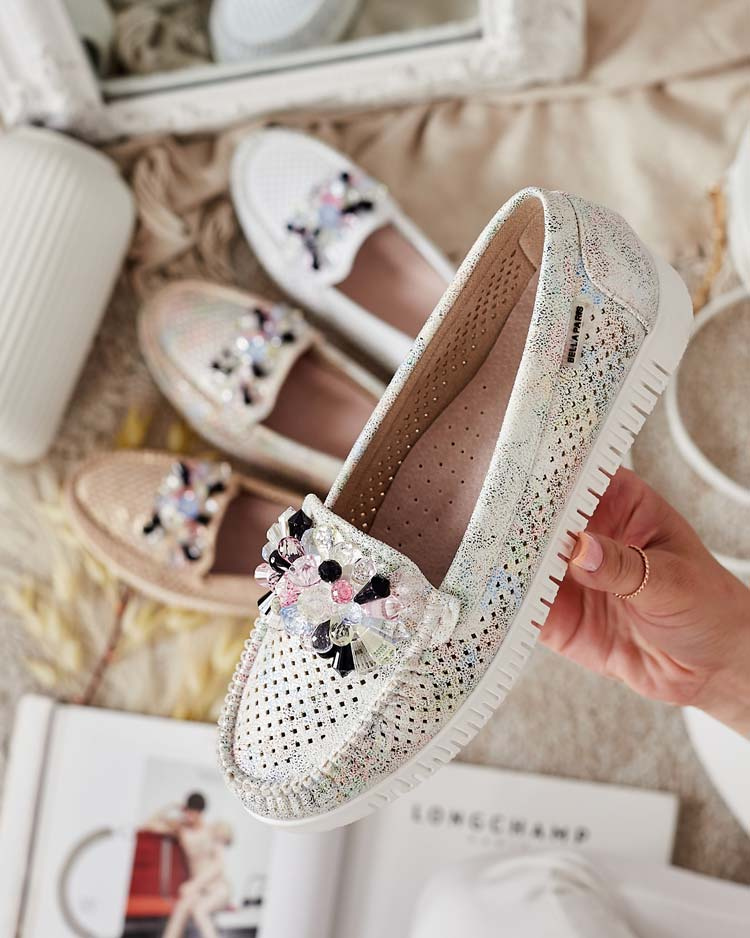 Resti Women's beaded openwork moccasins Nasfali