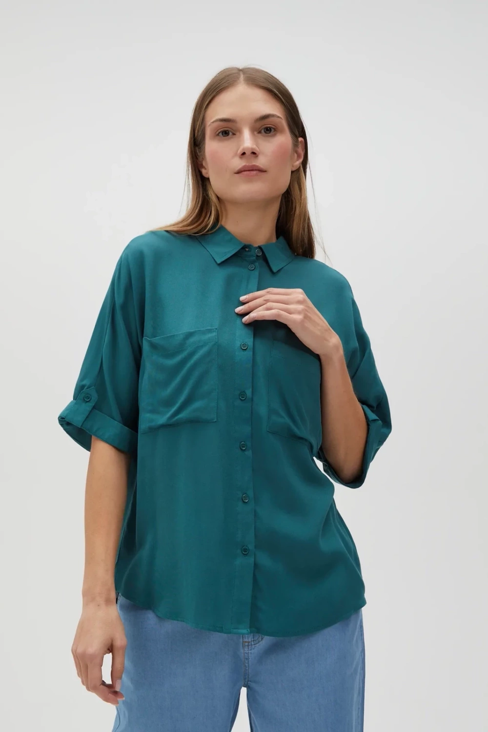 Marisse Women&#039;s Shirt L-Ko-4624 D.Green
