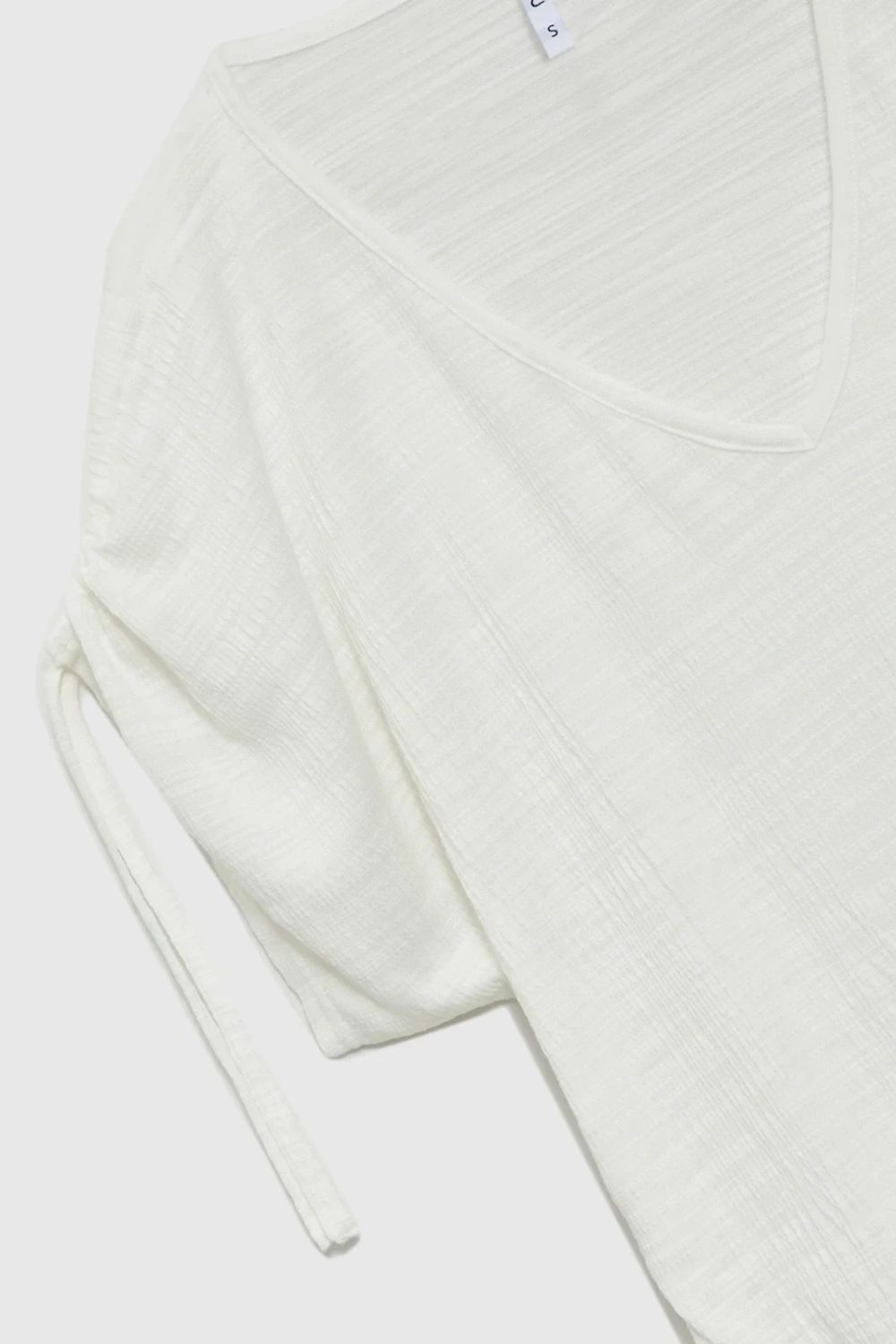 Marisse White Blouse With A V-Neck