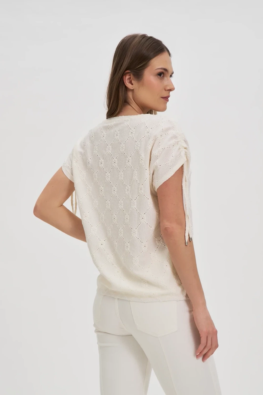 Marisse Openwork Ecru Blouse