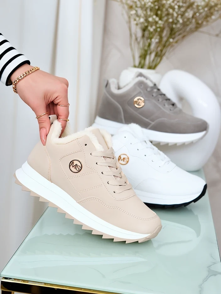 Resti Beige insulated women's sports shoes Lahho