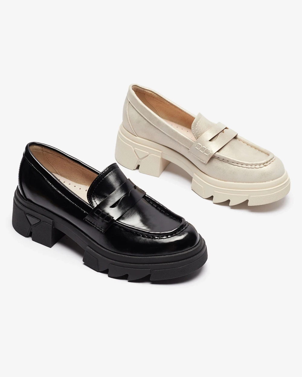 Resti Gold women's eco leather moccasins Sepop- Footwear
