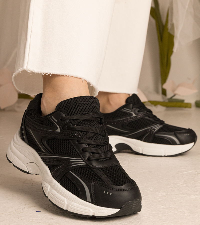 Gemre Adidași sport negri de damă cu sclipici Bakari