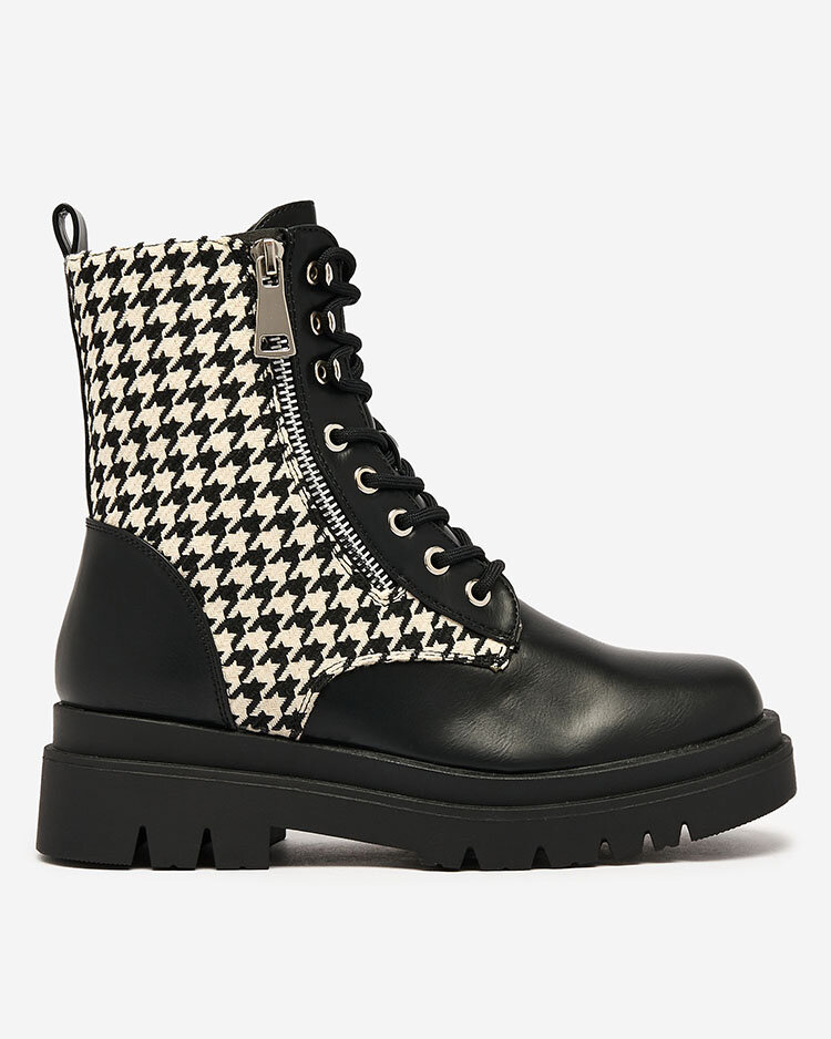 Resti Black women&#039;s boots with Zatafel pepite insert