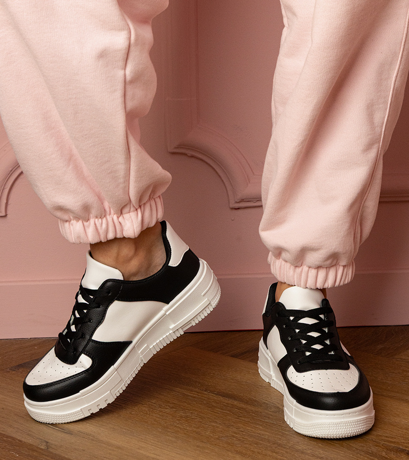 Gemre Adidași sport negri pe platformă Luneta