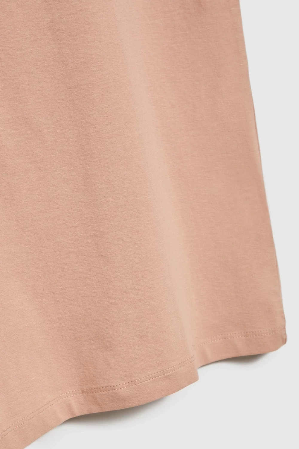 Marisse Beige Cotton V-Neck T-Shirt