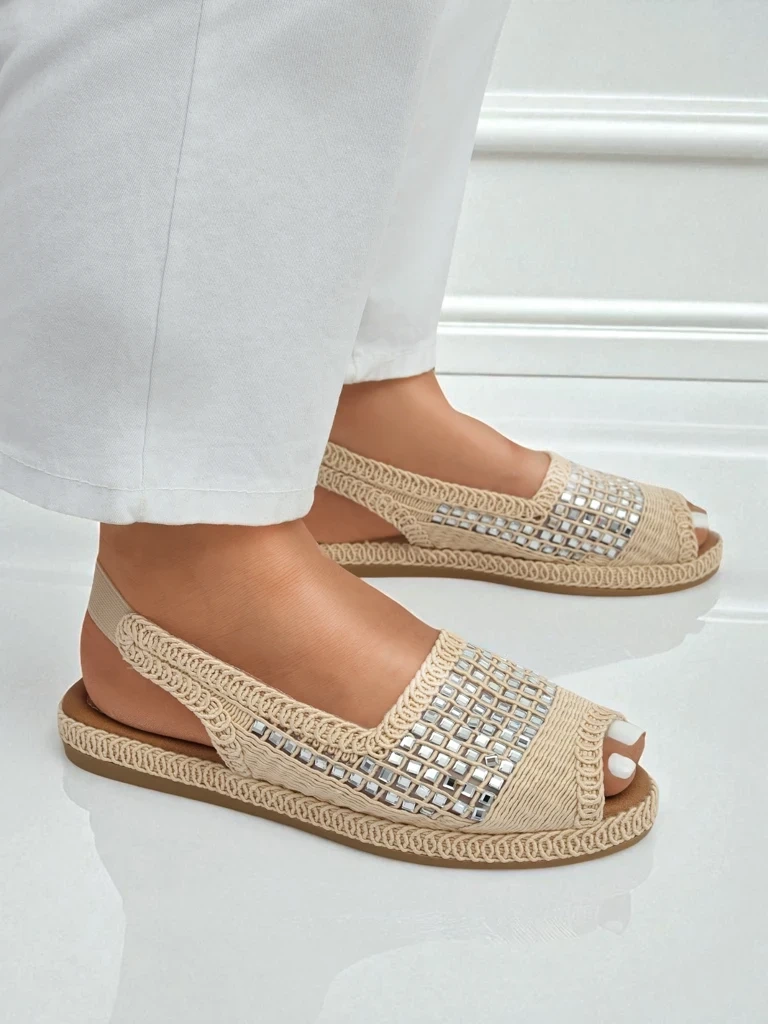 Resti Women&#039;s espadrille sandals with rhinestones Belle Sparkle