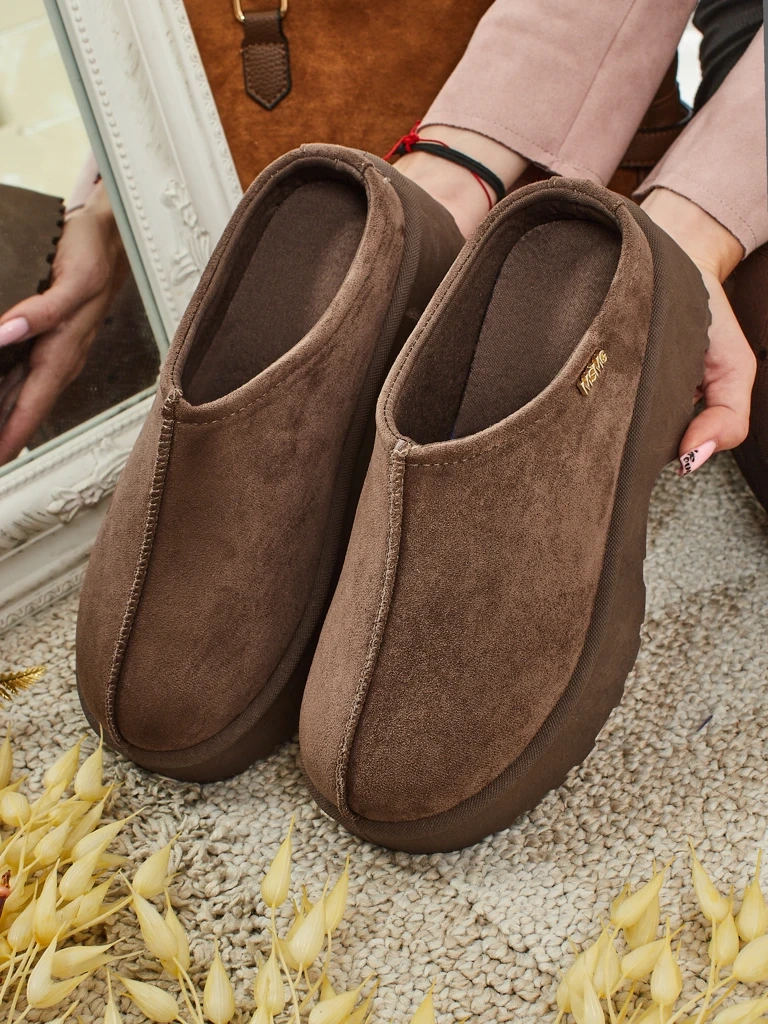 Дамски къси снежни ботуши от изкуствена кожа