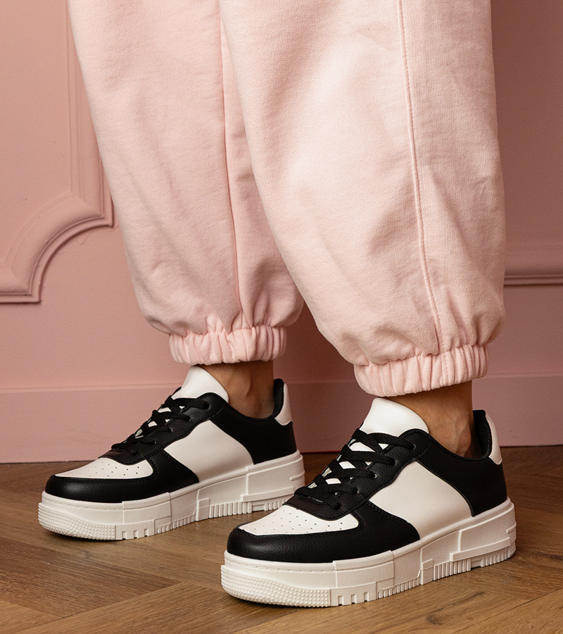 Gemre Adidași sport negri pe platformă Luneta