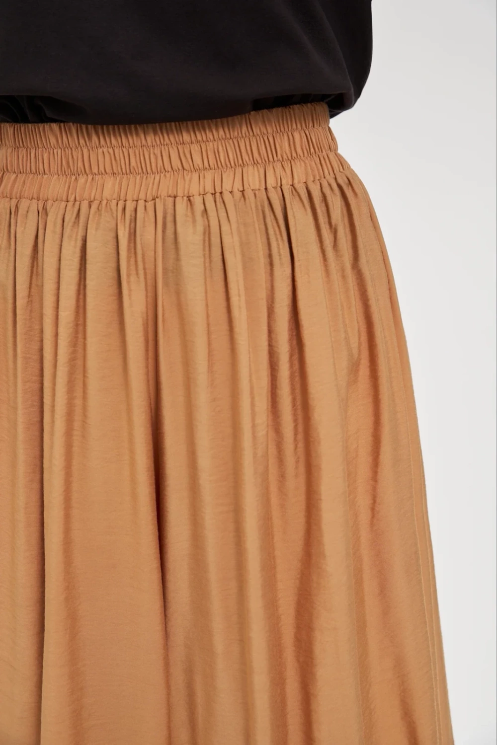 Marisse Beige Viscose Wide-Leg Trousers