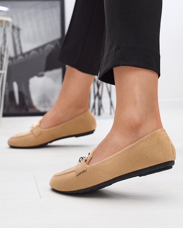 Resti Eco-suede beige moccasins Brussi - Footwear