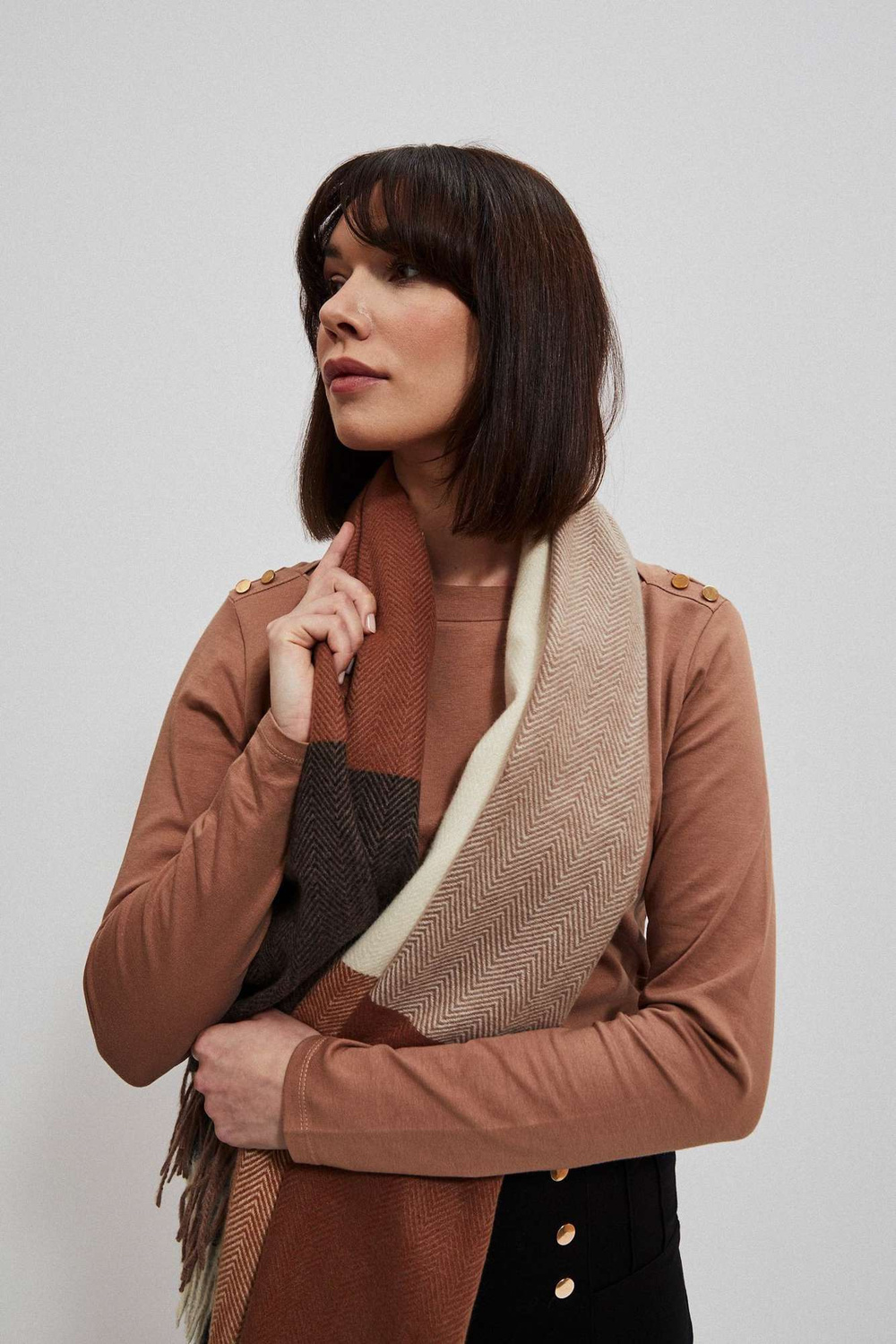 Marisse Scarf with geometric patterns