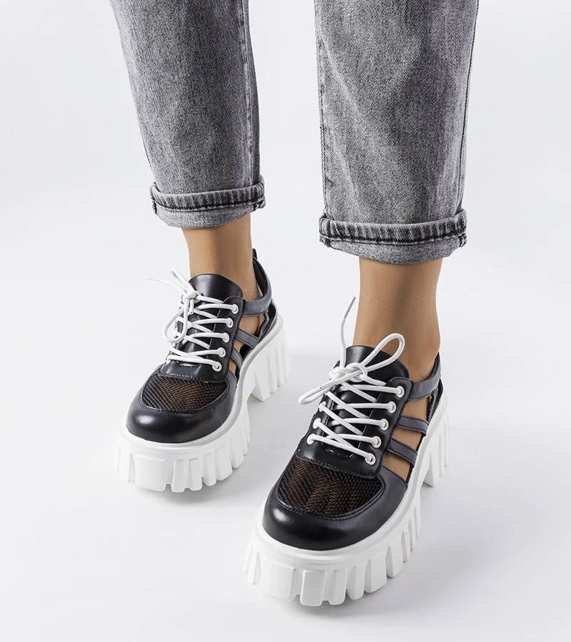 Gemre Semicizme negre pe talpă Emaline solidă