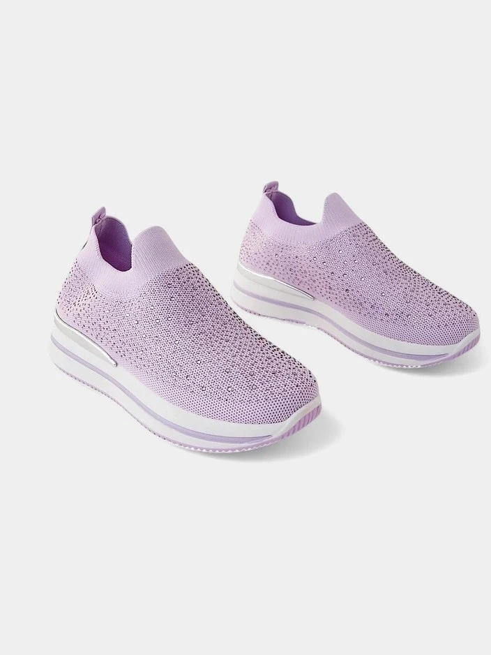 Resti Slip-on women's sports shoes with rhinestones Adeq