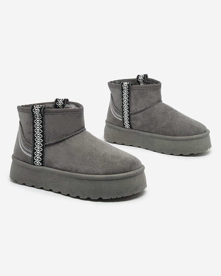 Resti Womens short boots ala snow boots with ornament Erititta