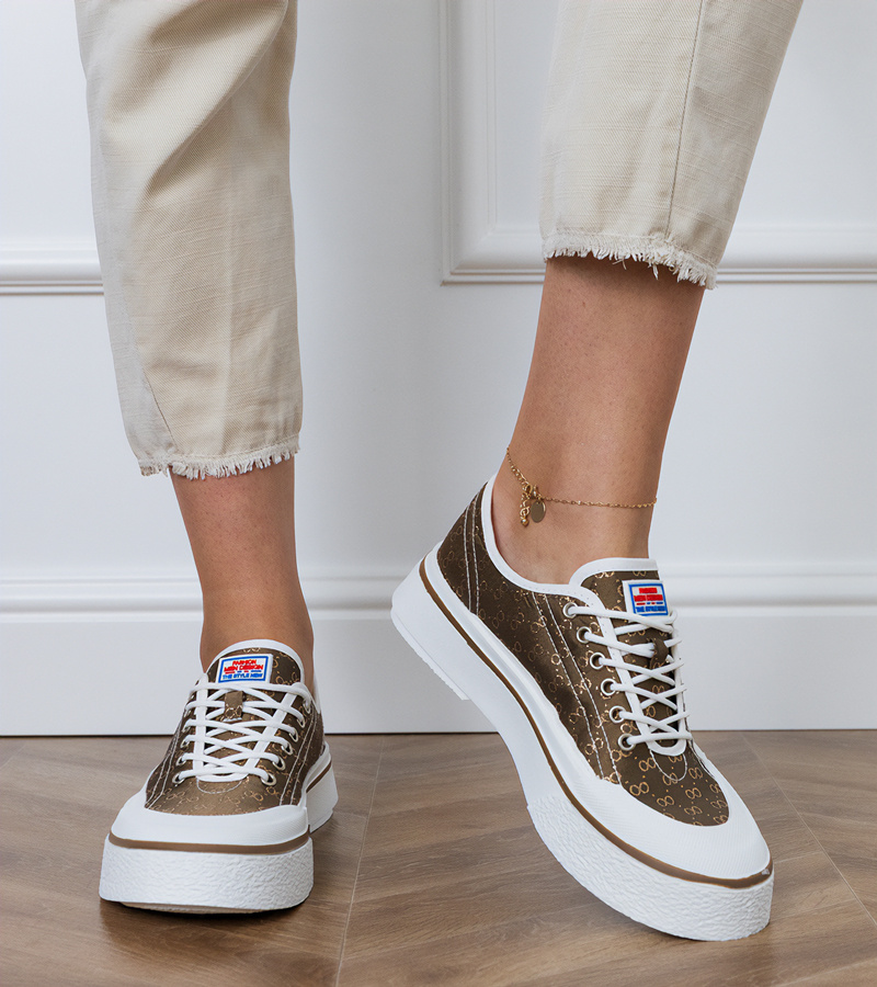 Gemre Adidași maro de damă cu platformă Greta