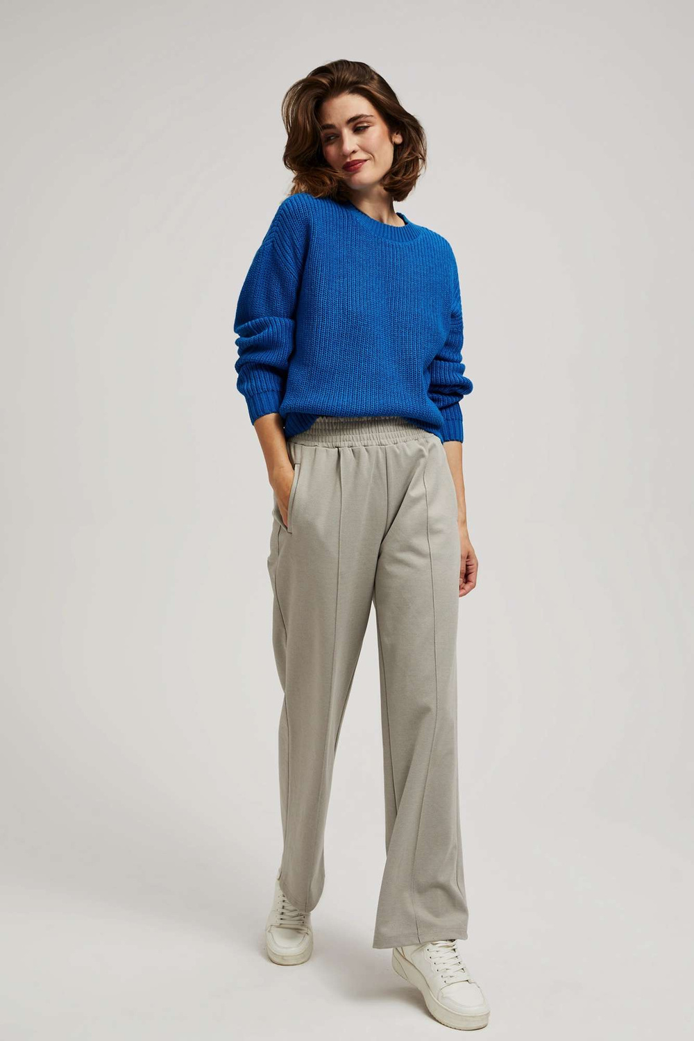 Marisse Azure Round Neck Sweater