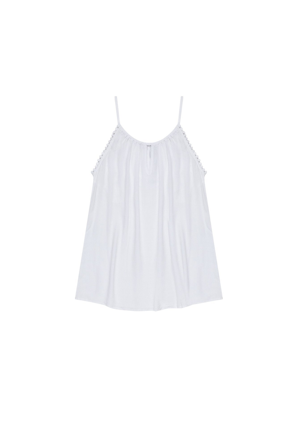 Marisse Viscose Top With Straps L-Ko-3464 White