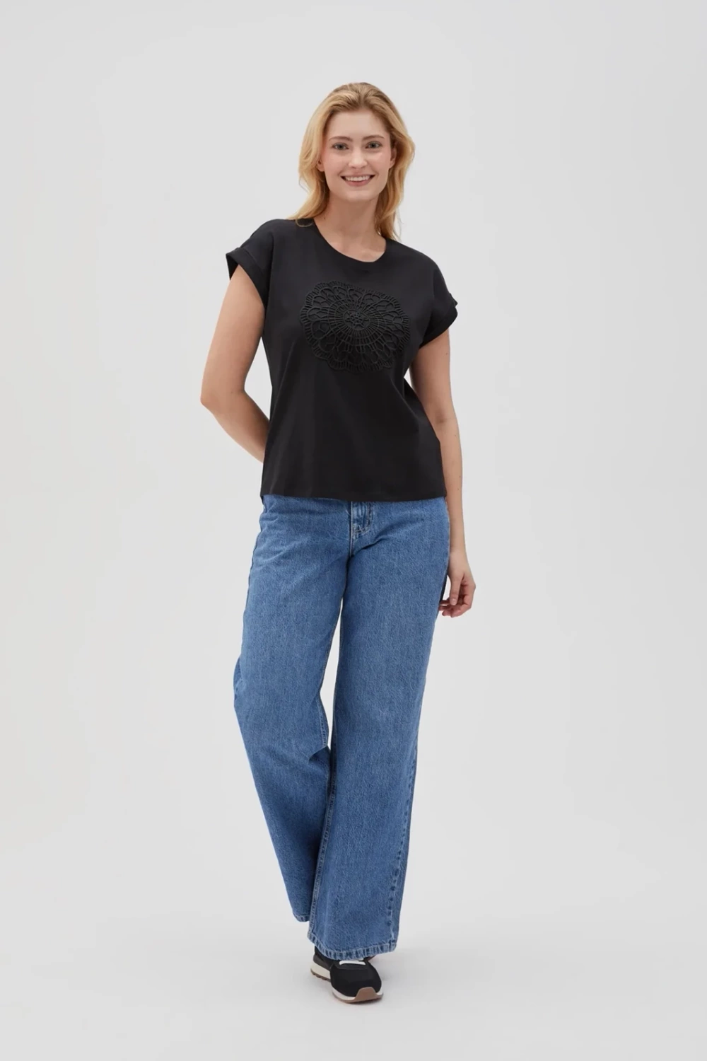 Marisse Women's T-Shirt L-Ts-4644 Black