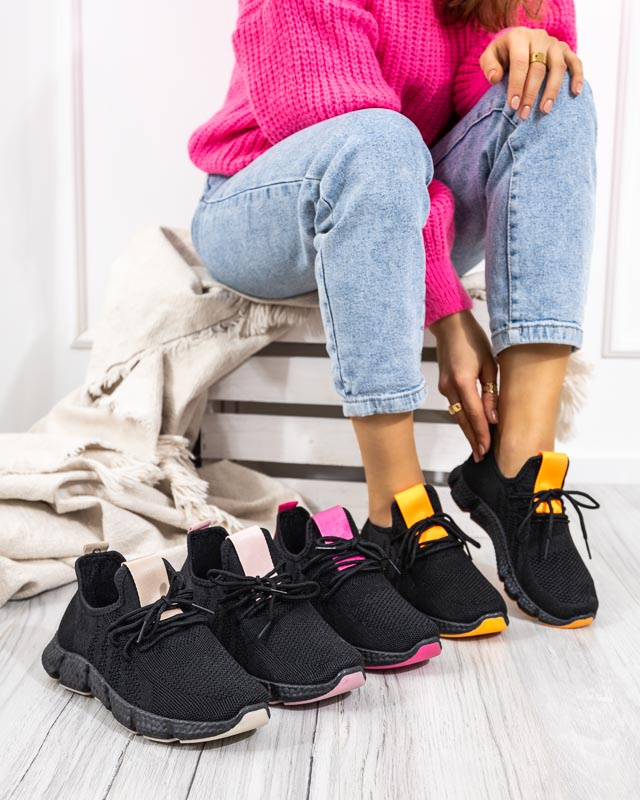 Resti Black and fuchsia women&#039;s sports shoes Bommgi - Footwear