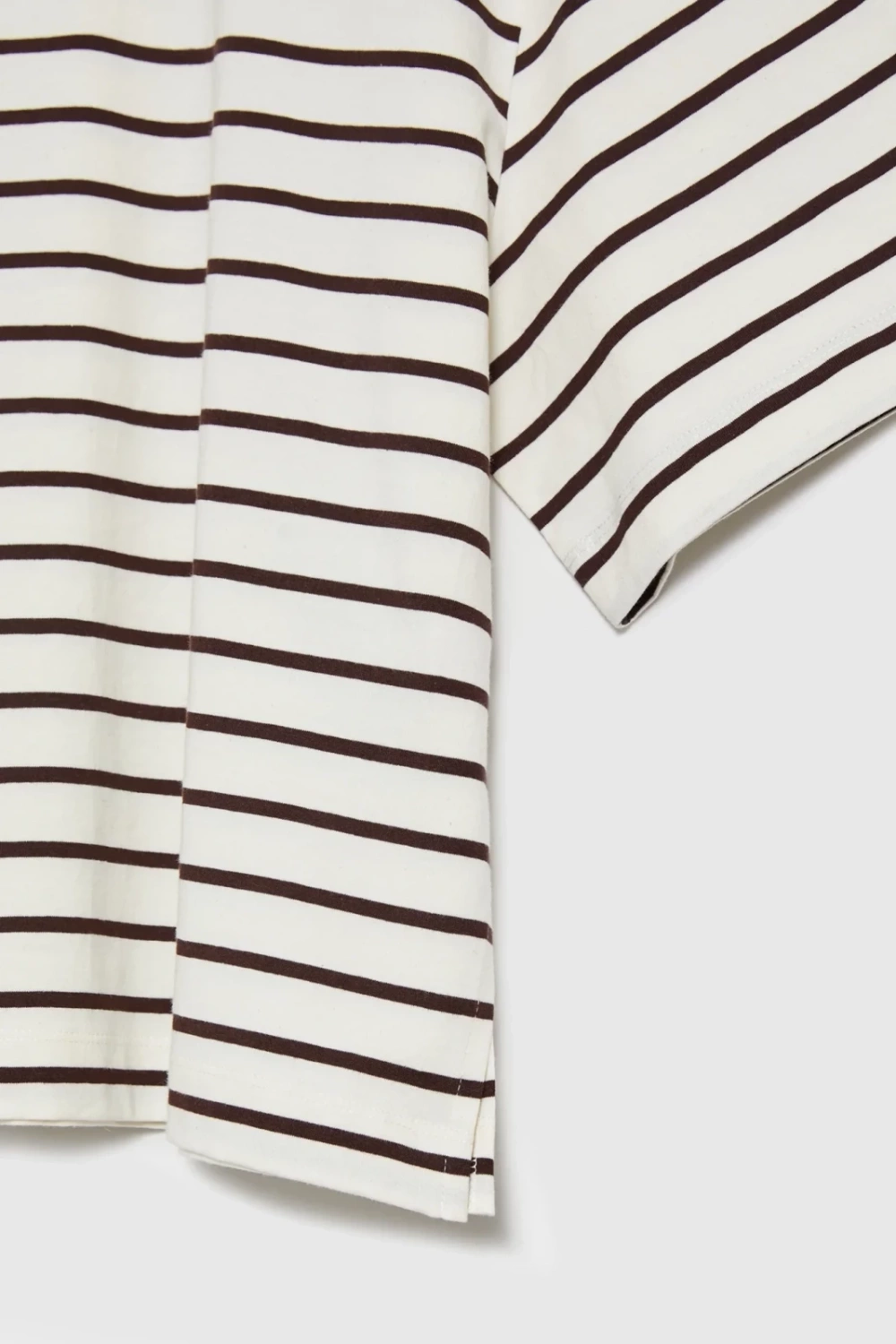 Marisse Brown Striped Oversize T-Shirt