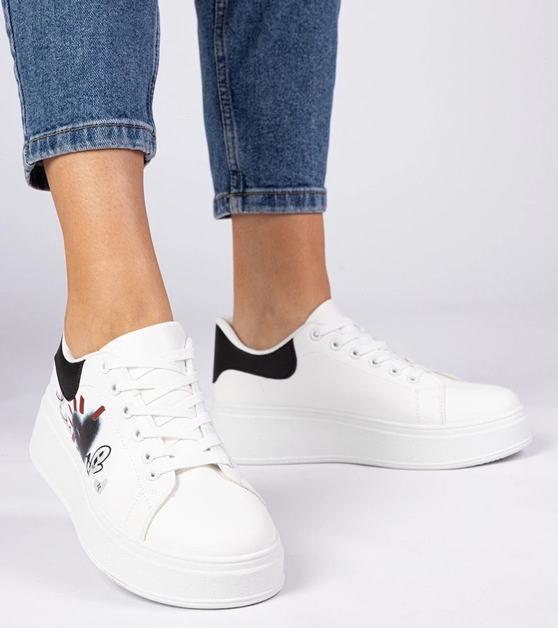 Gemre Adidași sport alb-negru pentru femei Zelinda