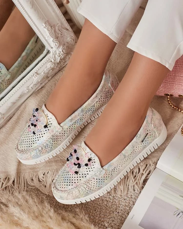 Resti Women&#039;s beaded openwork moccasins Namis