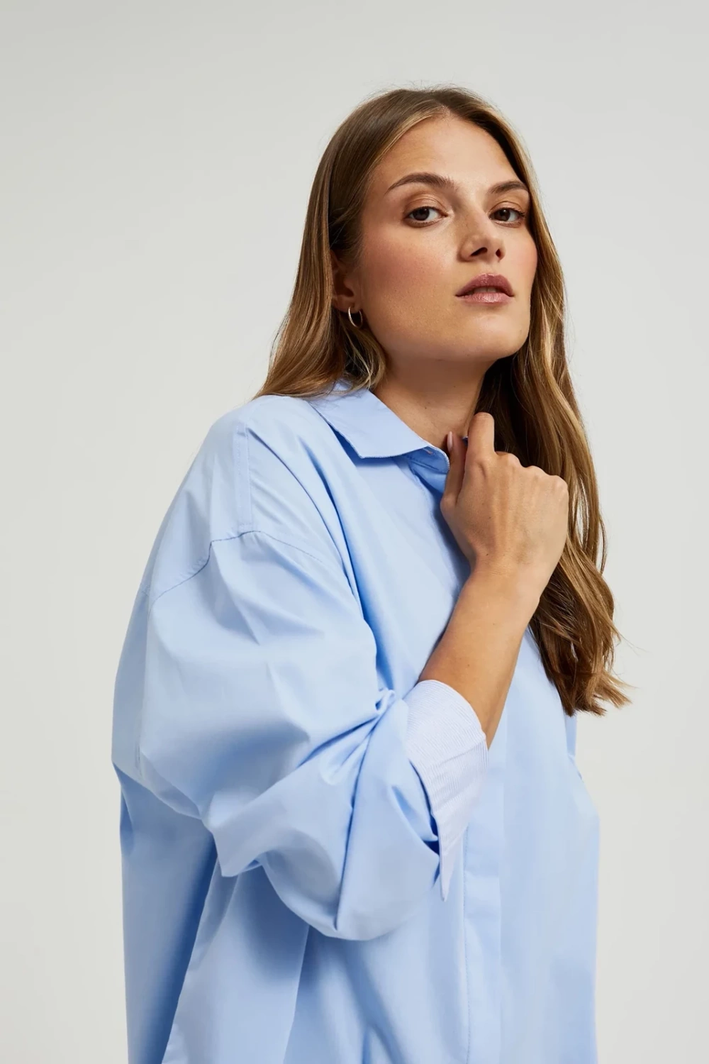 Marisse Women's Shirt L-Ko-4602 Blue