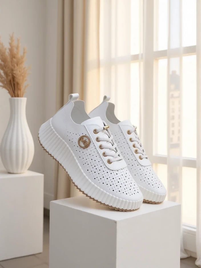 Resti Womens perforated sporty sneakers Jovenes