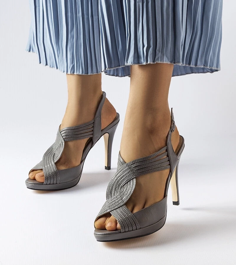 Gemre Sandale stiletto Tougas gri