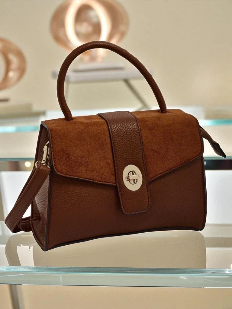 Resti Camelia Eco-Leather and Suede Handbag