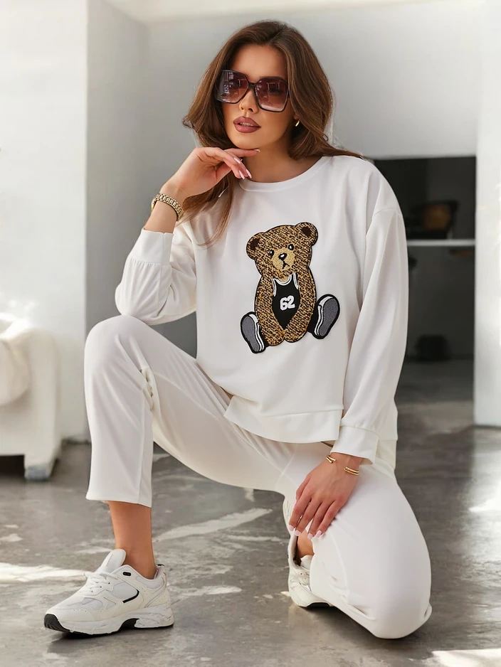 Resti Women's Woven Set with Bear