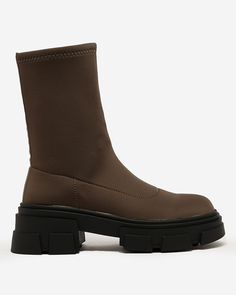 Resti Women's eco-suede boots in beige Classy Girl