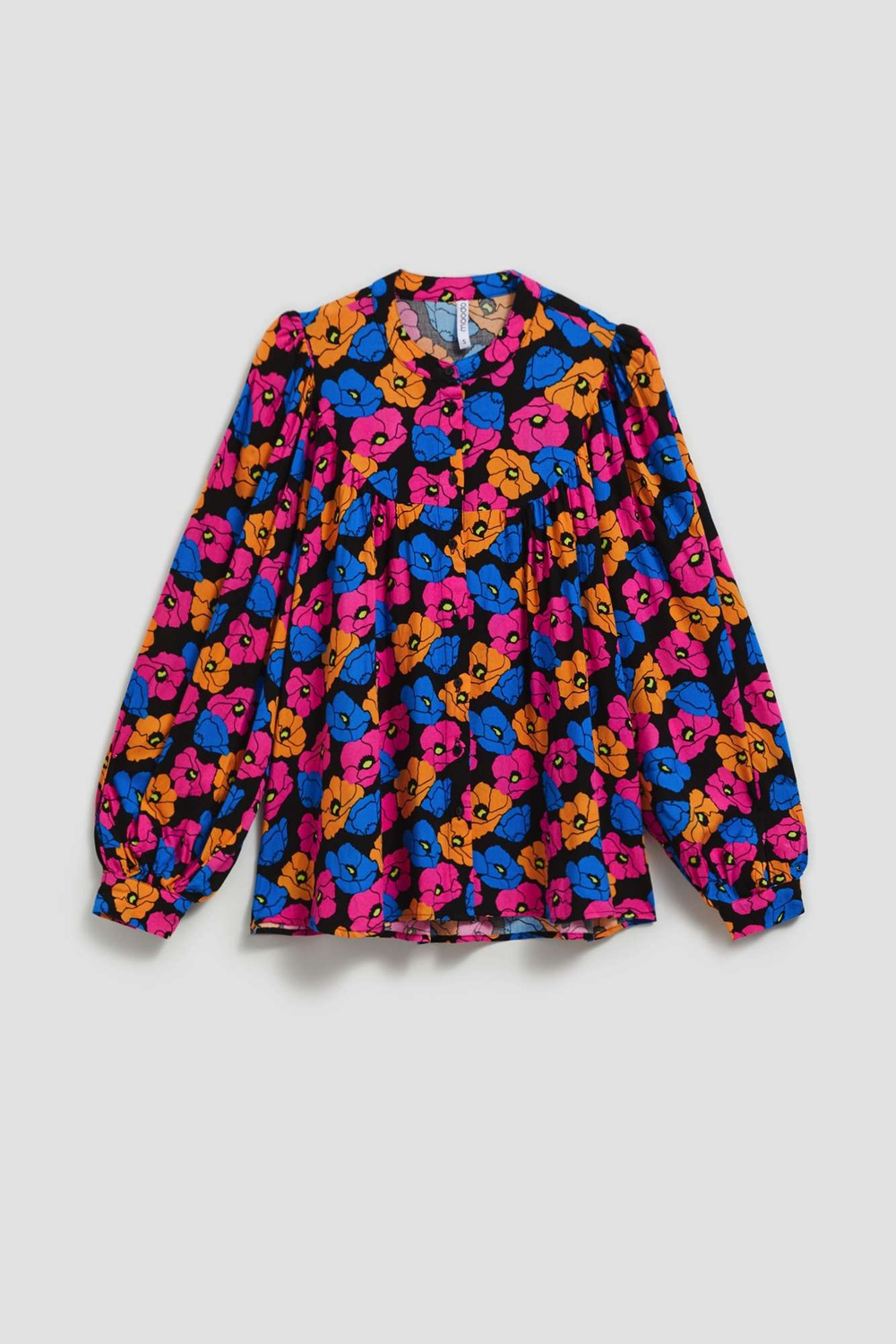 Marisse Black Floral Shirt