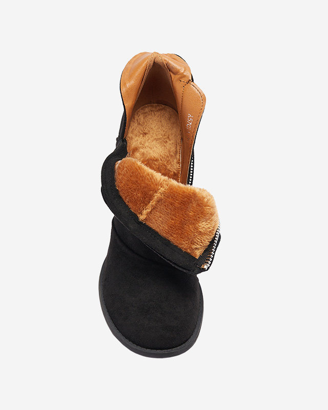 Resti Women's boots on the post with cut-outs in black. Encura- Footwear